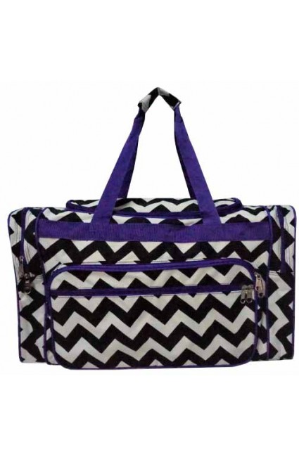 Printed Duffle Bag-ZIG423/BK/PURPLE